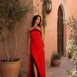 Long Halter Dress with Split