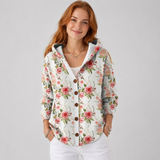 Quitterie - Comfort Cardigan with Hood in Knit
