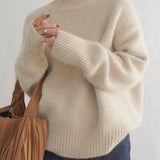 Oversized Turtleneck Cashmere Sweater for Women – Soft, Warm, Stylish, and Casual