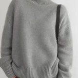 Oversized Turtleneck Cashmere Sweater for Women – Soft, Warm, Stylish, and Casual