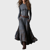 Azucena | Leather Maxi Dress with Belt