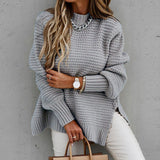 Women's mock-neck sweater - Elegant and soft