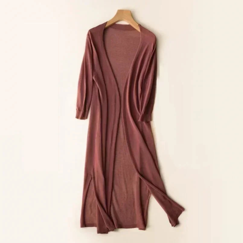 Long vest for women – Elegant light sweater for a stylish and airy look