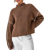 Women's mock neck knit sweater - Modern and soft