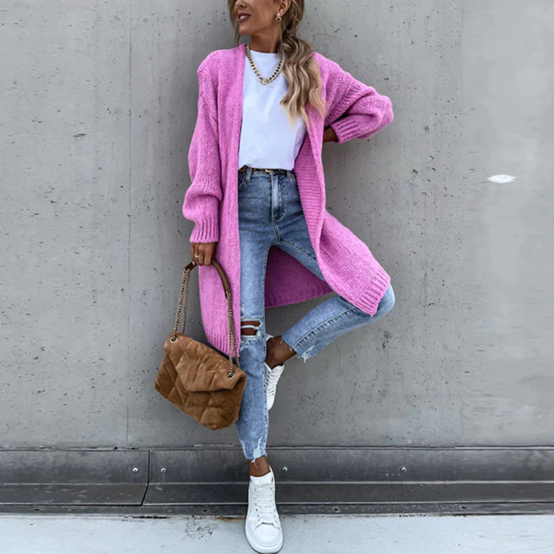 Women's Oversized Long Cardigan - Wide and Comfortable Knit