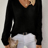 Elegant V-neck sweater for women