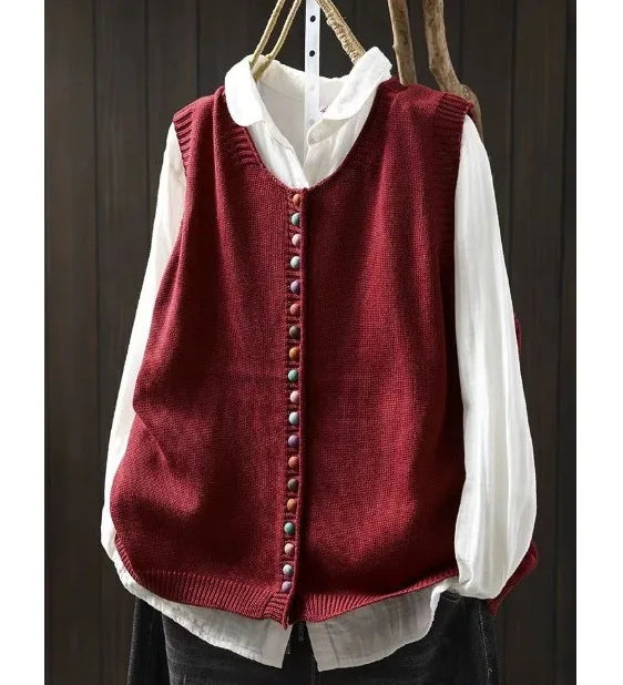 Wide Women's Cardigan – V-Neck and Short Sleeves
