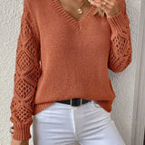 Elegant V-neck sweater for women