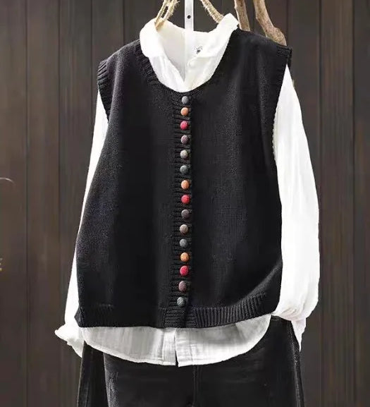 Wide Women's Cardigan – V-Neck and Short Sleeves