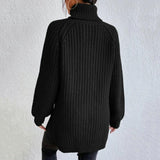 Trendy knitted turtleneck jumper for women