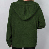 Knitted Cardigan for Women with Hood and Drawstring – Comfort and Elegance