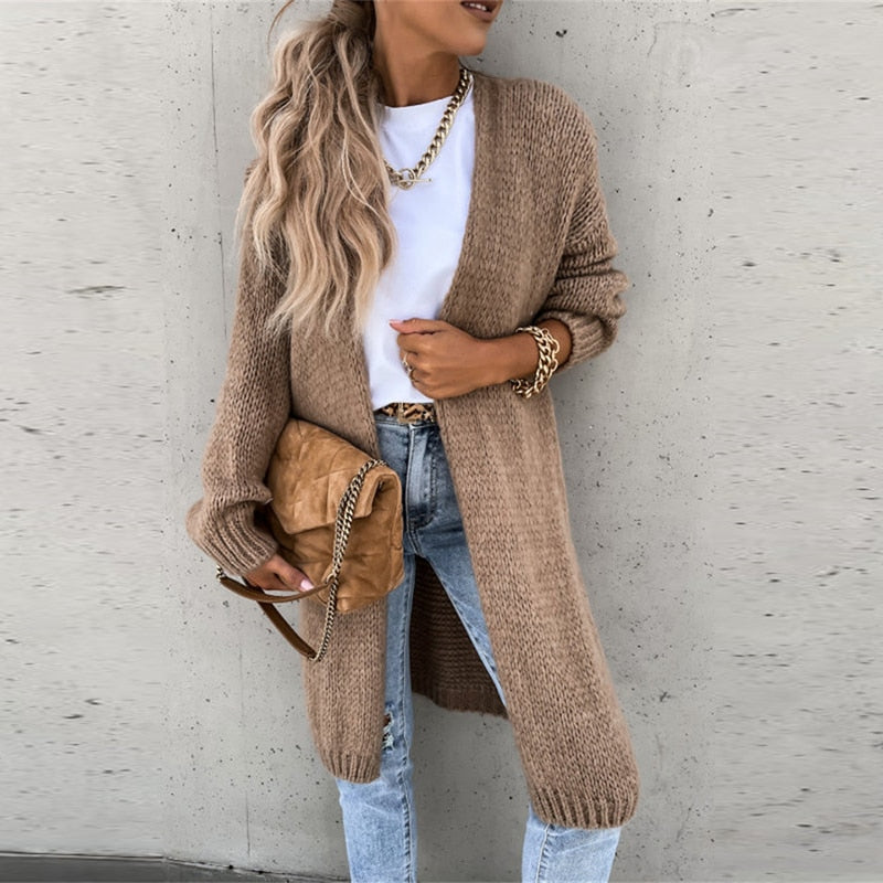 Long Casual Knit Gilet for Women