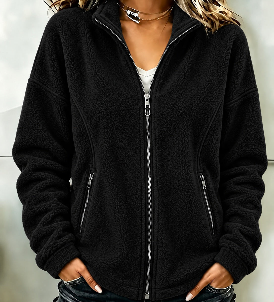 Women's Long Sleeve Soft Cut Cardigan - Flowing and Elegant