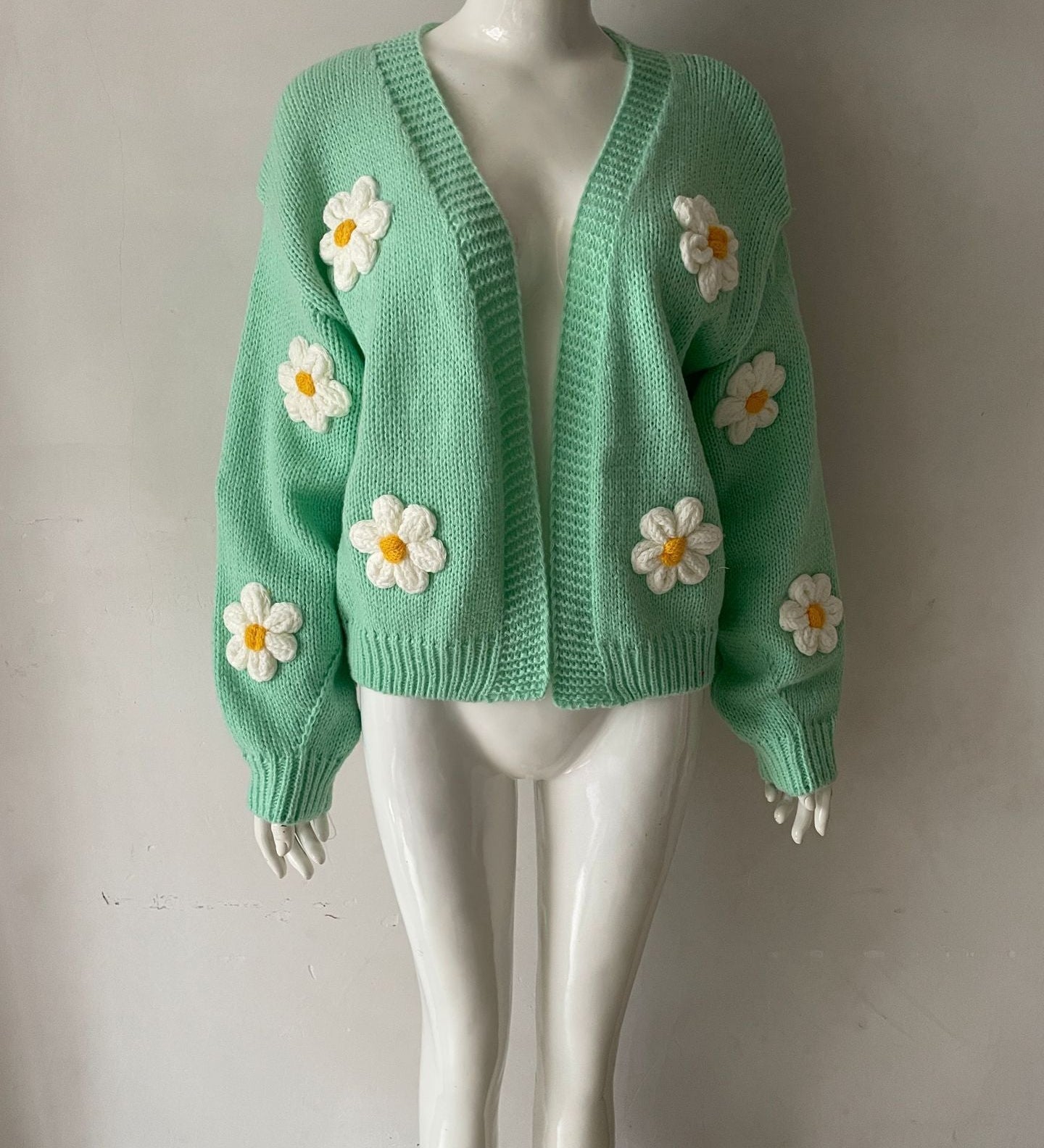 Wide Women's Knitted Cardigan - Soft and Colourful