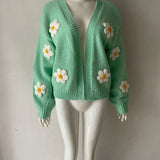 Loose-knit women's cardigan - Soft and colourful