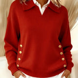 Erminia | Polo Neck Jumper with Buttons