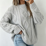 Women's loose-fit crew-neck sweater - Soft and casual