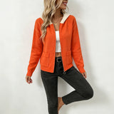 Women's zip cardigan with hood - Soft and sporty