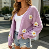 Wide Women's Knitted Cardigan - Soft and Colourful