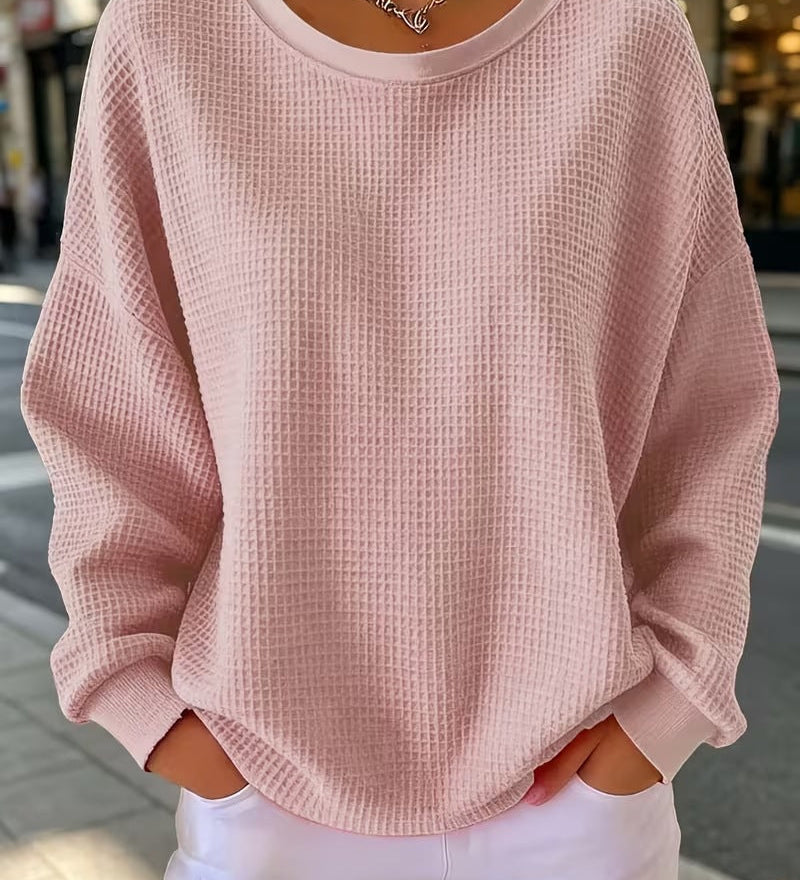 Women's quilted patchwork sweatshirt - Soft and casual