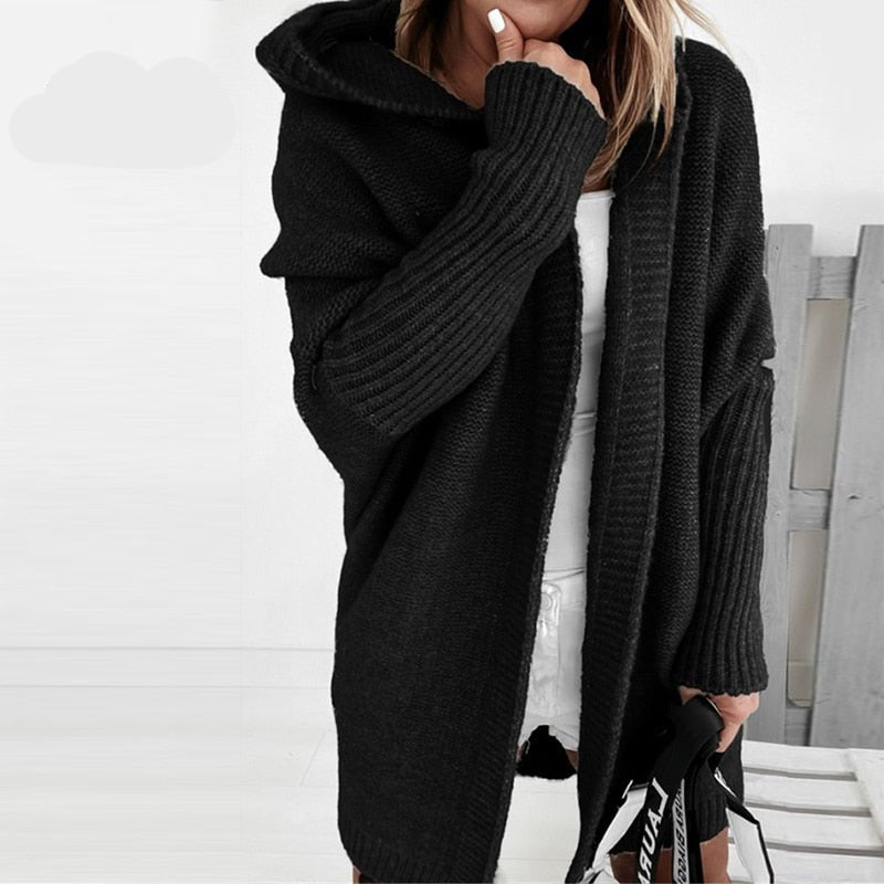 Long Women's Cardigan | With Hood