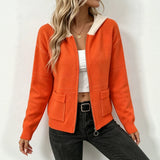 Women's zip cardigan with hood - Soft and sporty