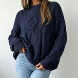 Women's loose-fit crew-neck sweater - Soft and casual