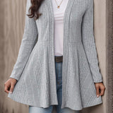 Women's Striped Brushed Cardigan – Soft, Comfortable, and Casual, Perfect for Everyday Wear