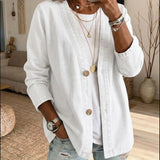 Women's casual button-up denim cardigan – An elegant, relaxed style, ideal for layering every day