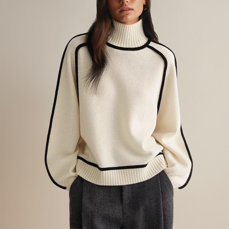 Women's Sweater Turtleneck Oversized Refined Soft Knit