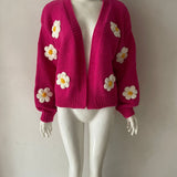Wide Women's Knitted Cardigan - Soft and Colourful