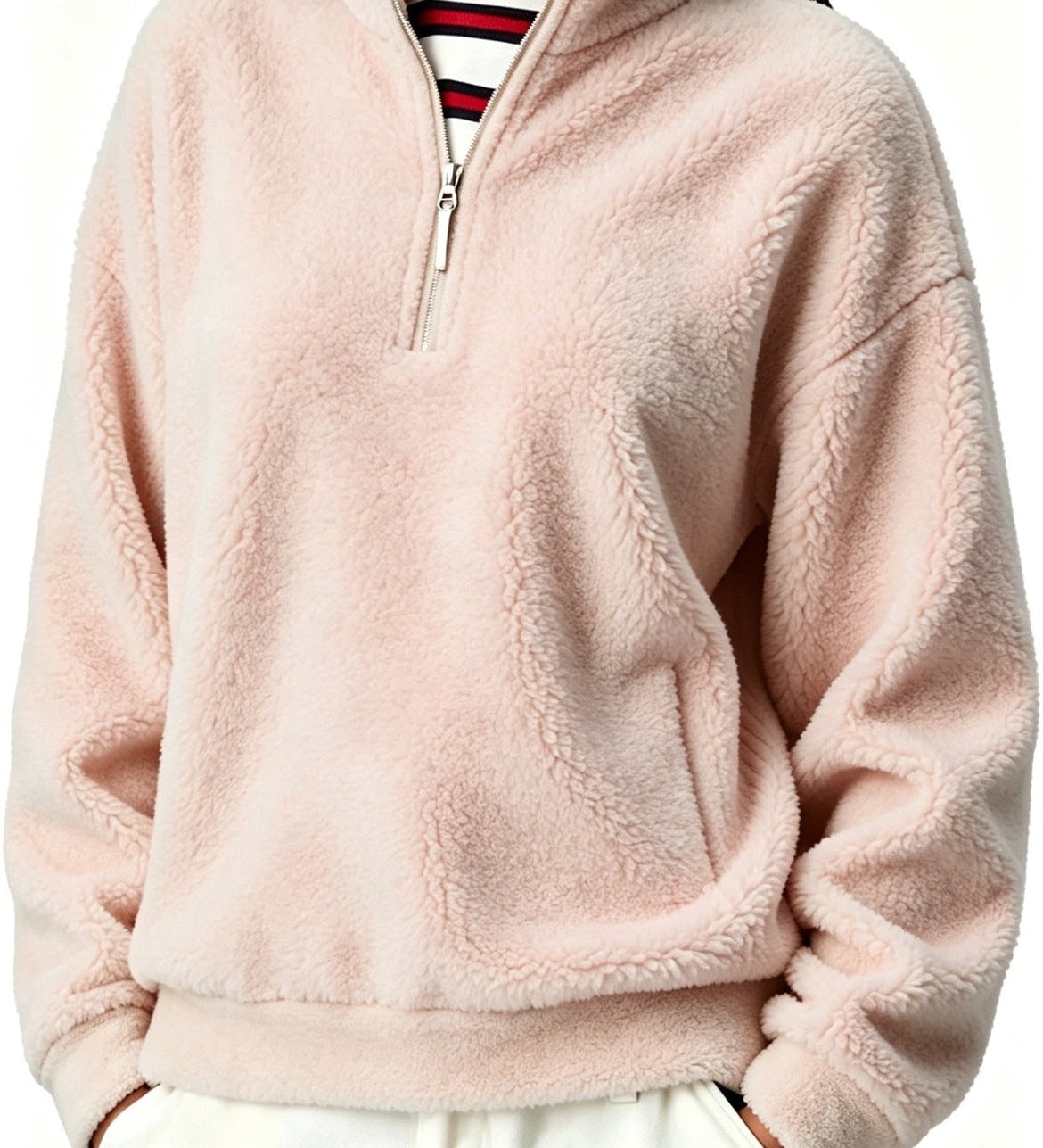 Women's double-fleece zip-up sweatshirt - Warm and practical