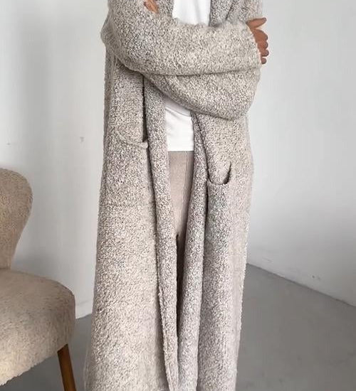 Long Colourful Knitted Cardigan for Women