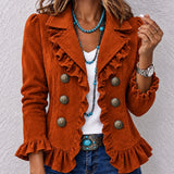 Women's Long Sleeve Button Cardigan - Soft and Colourful
