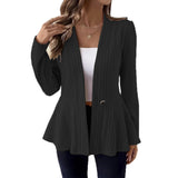Women's Solid Colour One-Button Knit Cardigan – A Comfortable and Elegant Style for Everyday Wear