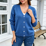 Women's Knitted Cardigan Jacket with Buttons - Soft and Versatile