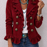 Women's button-front long-sleeve cardigan - Soft and colourful