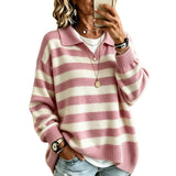Women's colour-block sailor sweater - Soft and structured
