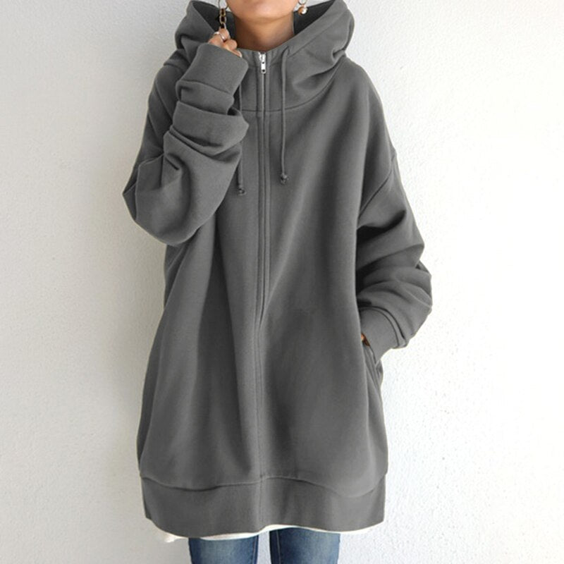 Warm oversized women's hoodie