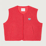 Buttoned sleeveless vest in lambswool for women – Soft, comfortable, and versatile