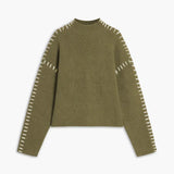 Women's mock neck knit sweater - Modern and soft