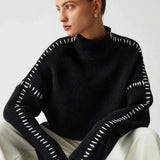 Women's mock neck knit sweater - Modern and soft
