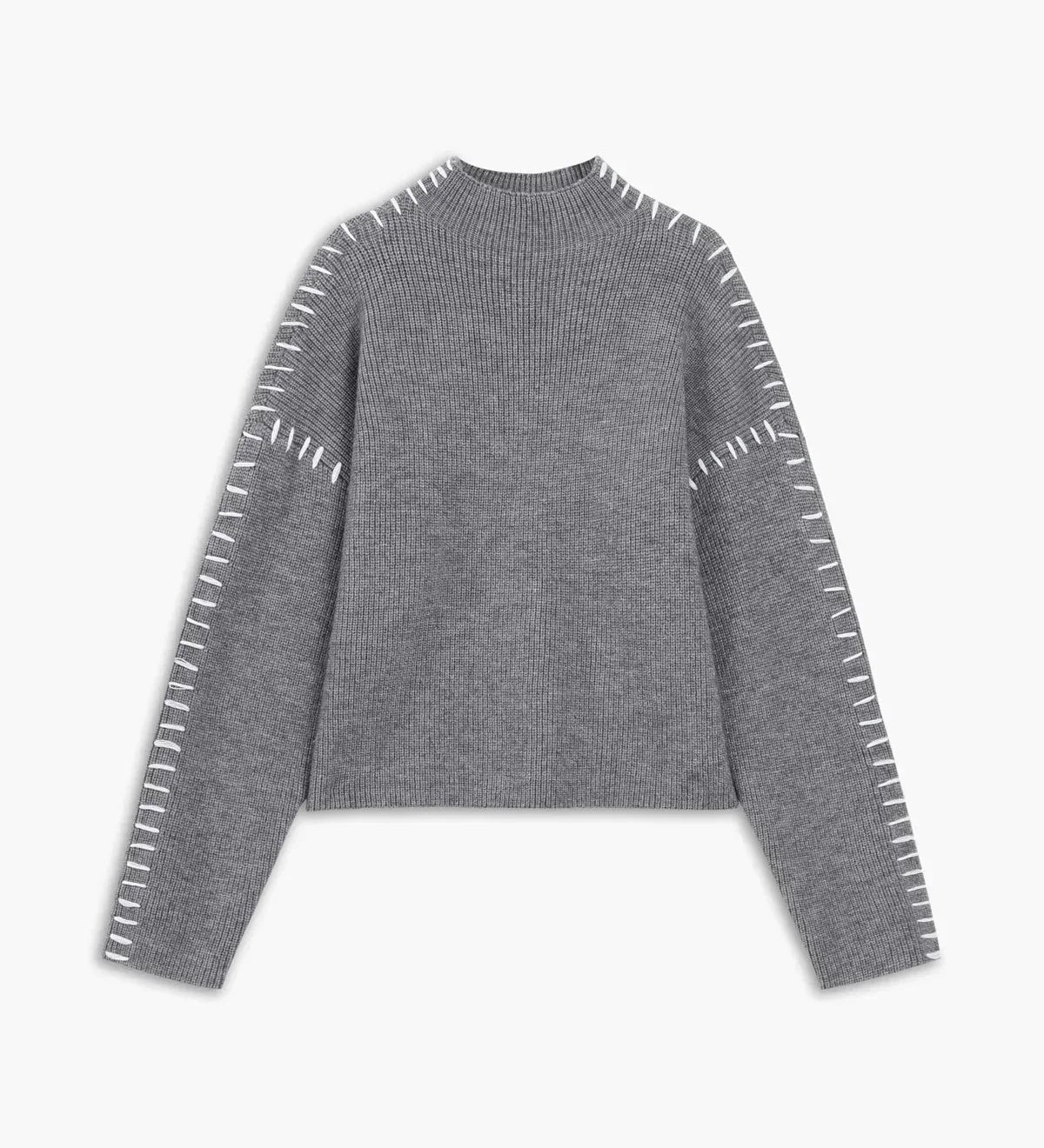 Women's mock neck knit sweater - Modern and soft