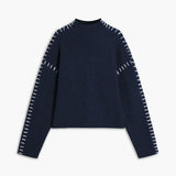 Women's mock neck knit sweater - Modern and soft