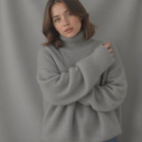 Oversized Turtleneck Cashmere Sweater for Women – Soft, Warm, Stylish, and Casual