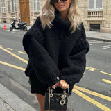 Chunky Turtleneck Sweater for Women – Oversized Knitted Sweater with Puff Sleeves