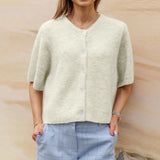 Elegant Short-Sleeved Women's Cardigan